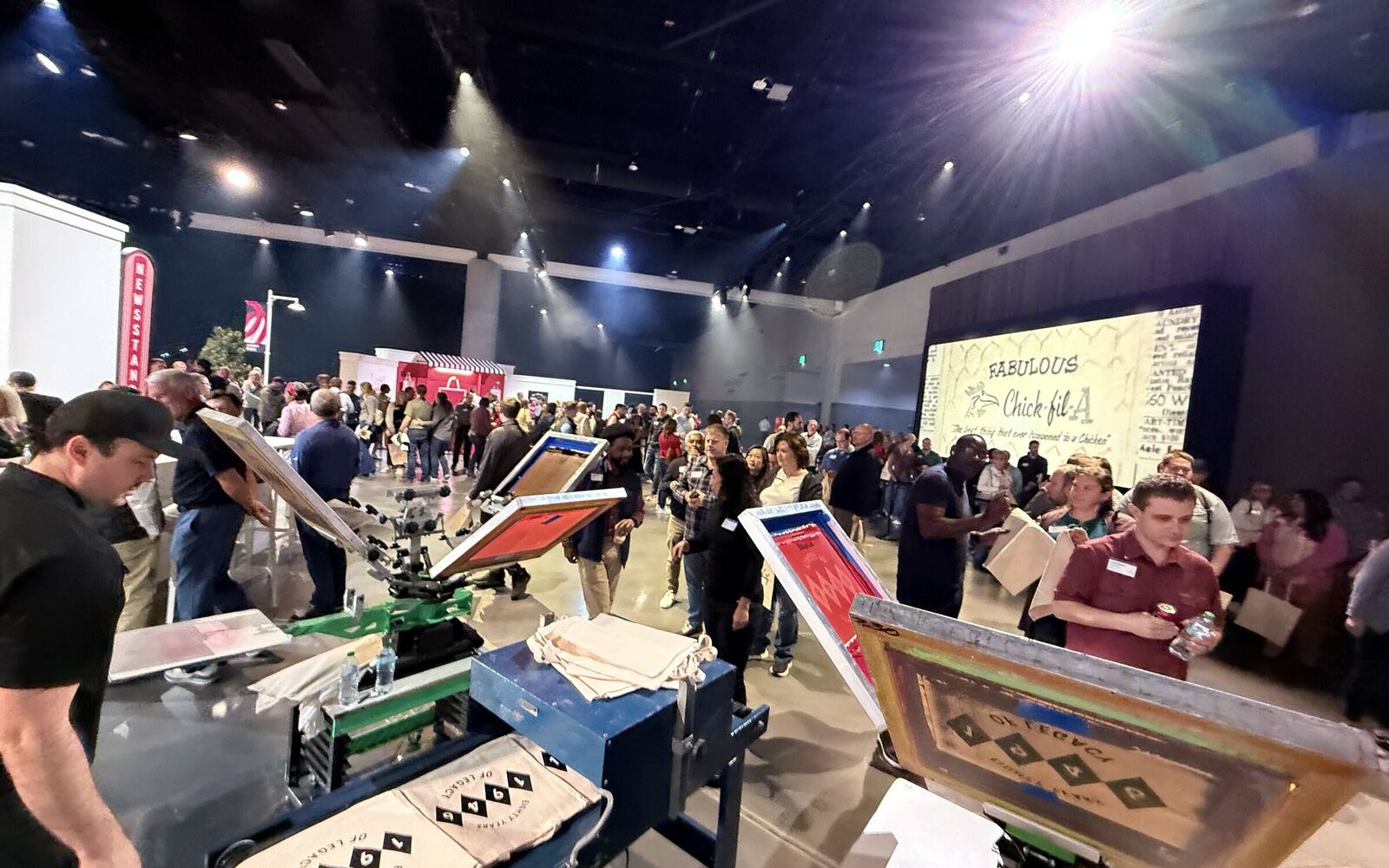 Custom shirt bar at brand launches